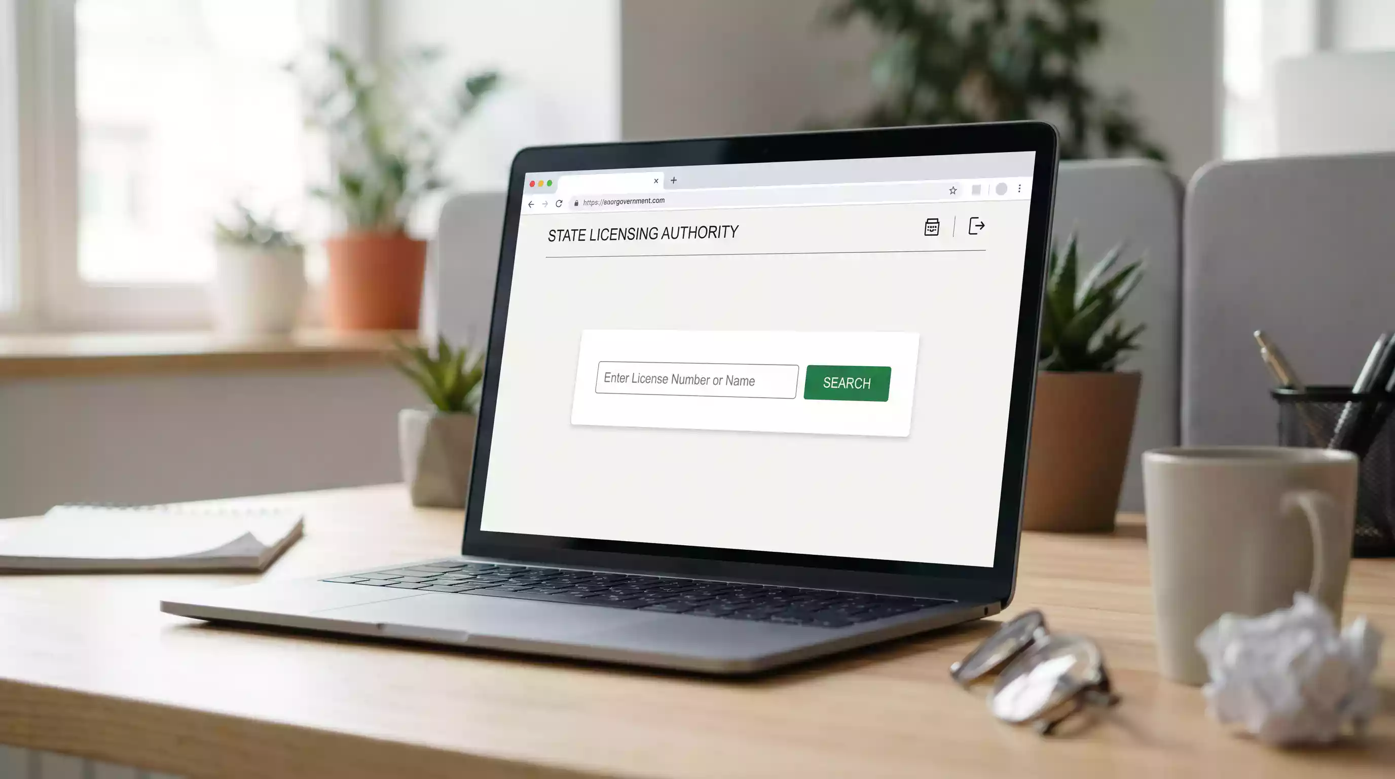 UK Gambling Commission official website public register page on a desktop screen