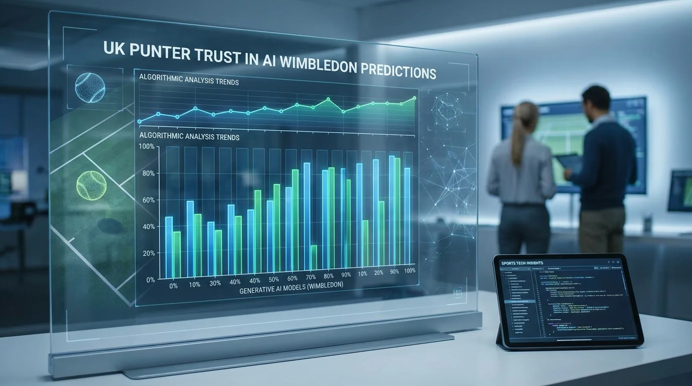 Bar chart showing UK punter trust levels in AI-generated Wimbledon betting predictions