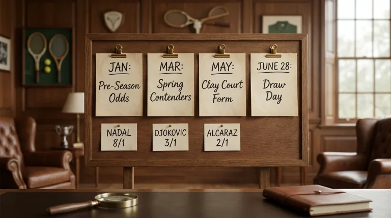 Wimbledon ante-post betting timeline from January through draw day