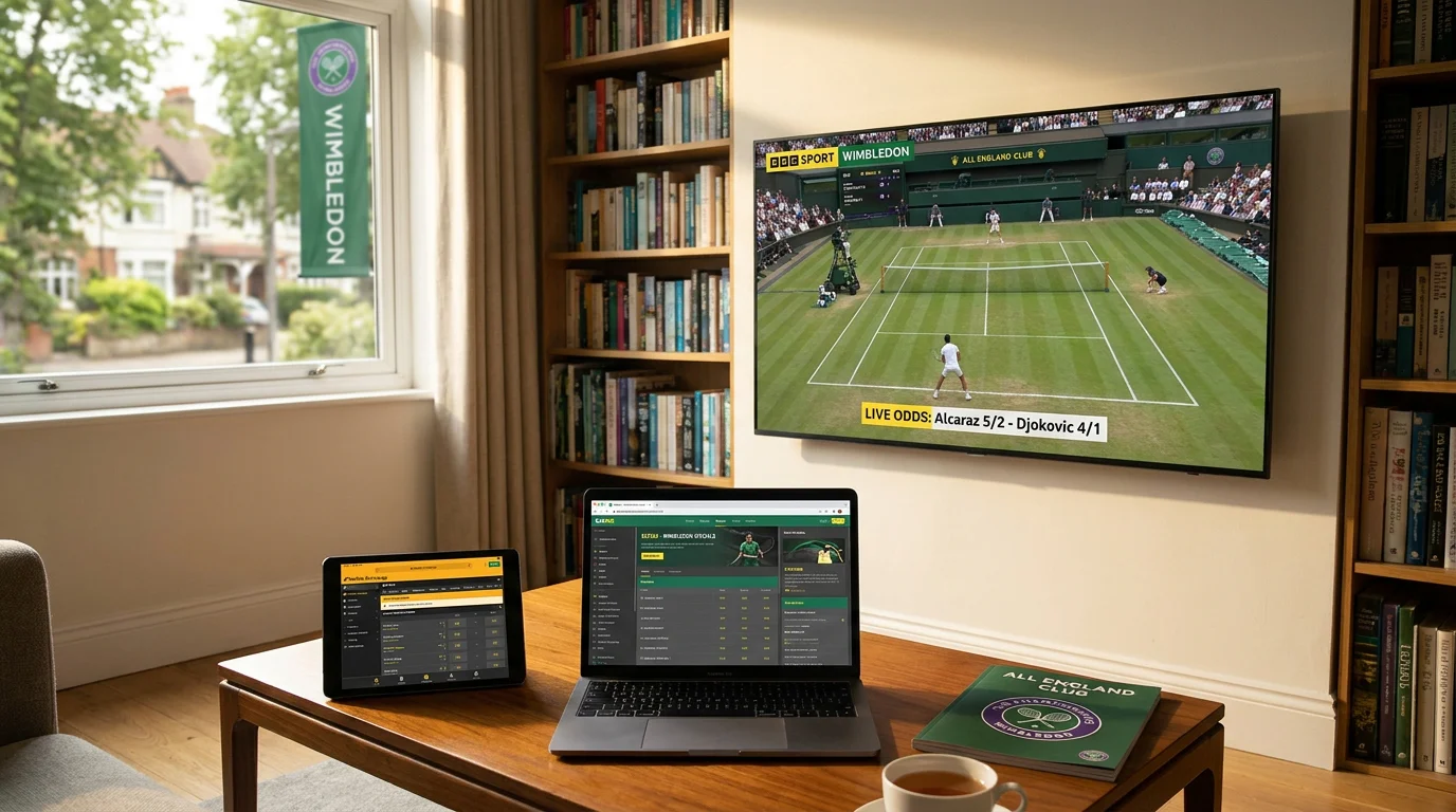 BBC Wimbledon broadcast coverage on television driving UK betting audience interest