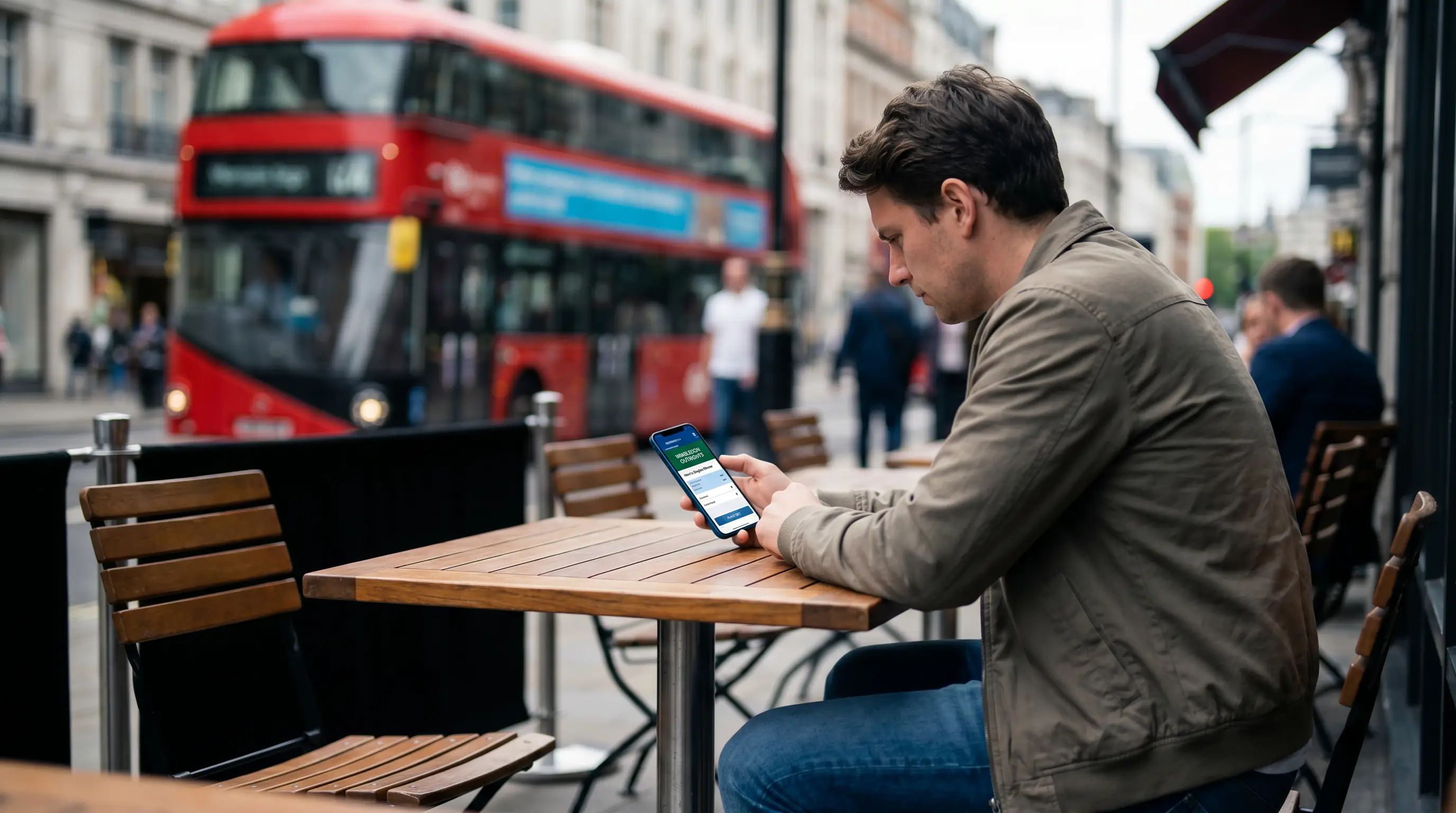 First-time punter placing Wimbledon outright bet on mobile bookmaker app