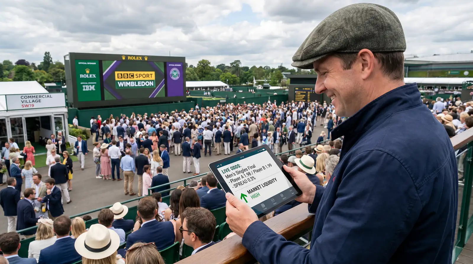 UK punter benefiting from tight Wimbledon odds spreads due to high market liquidity