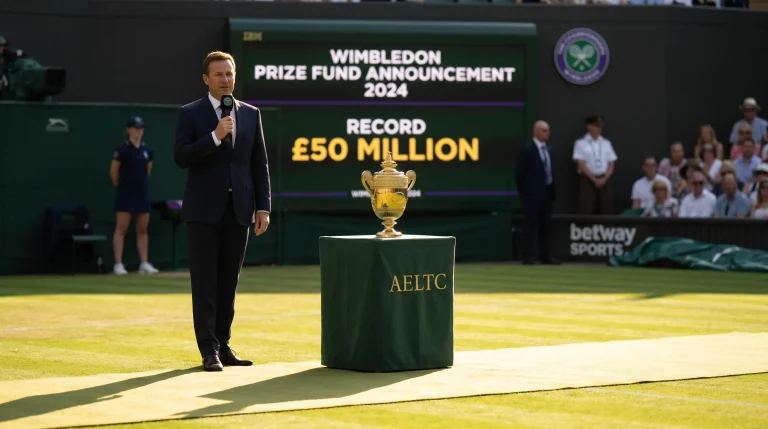Wimbledon trophy presentation at SW19 with prize fund announcement