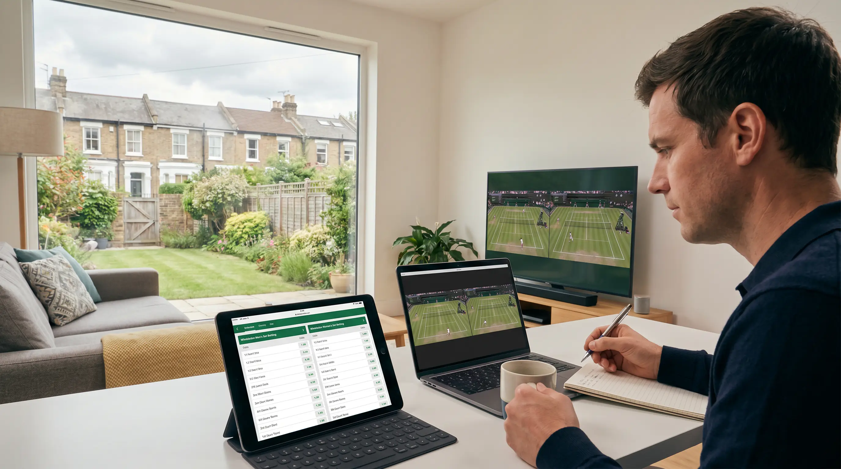 UK punter comparing set betting value windows for men's and women's Wimbledon draw