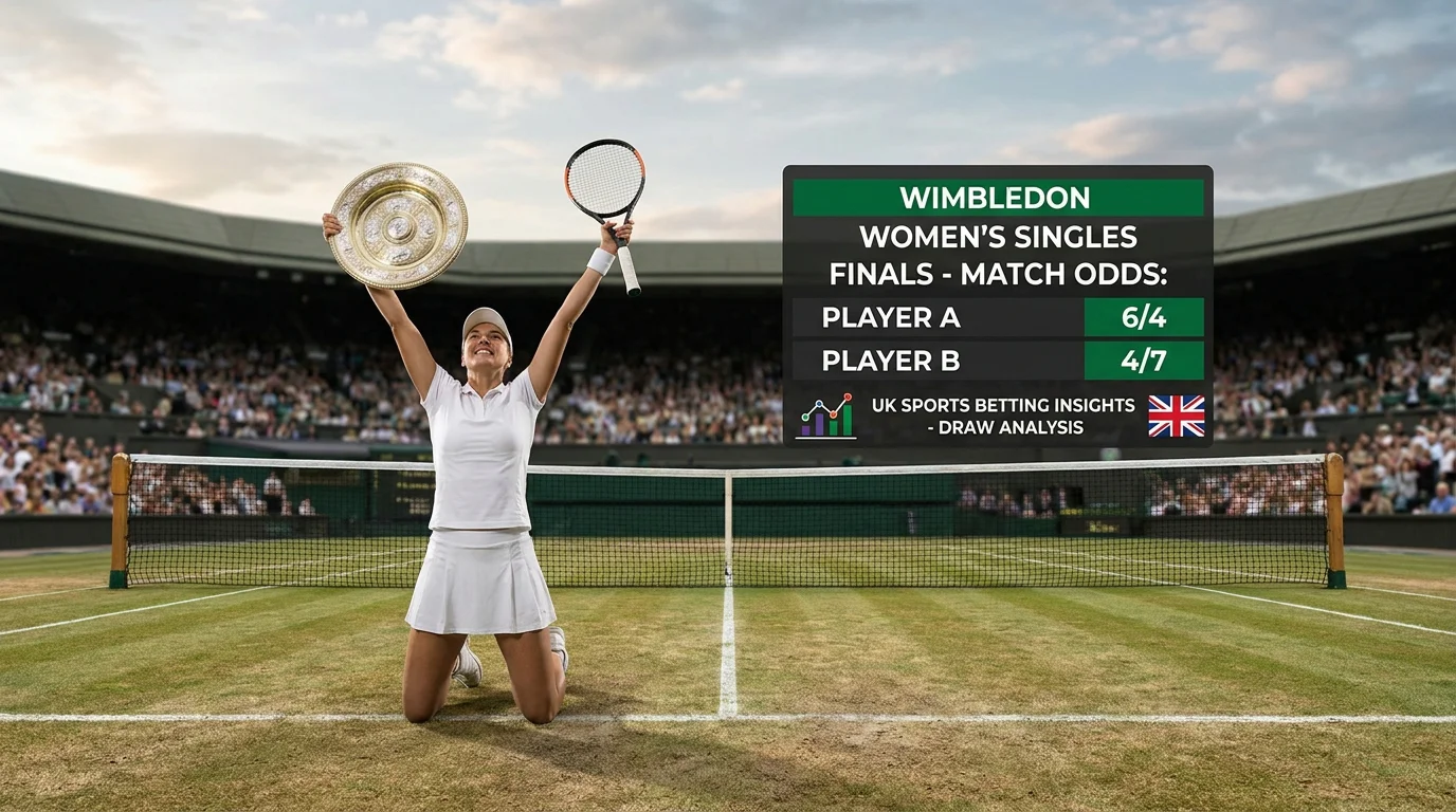 Wimbledon women's singles champion celebrating victory on Centre Court grass